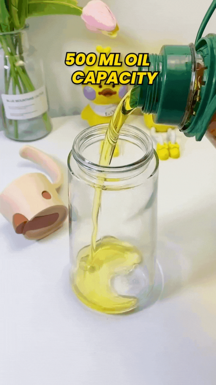 Leak-Proof Oil Dispenser Bottle with Handle
