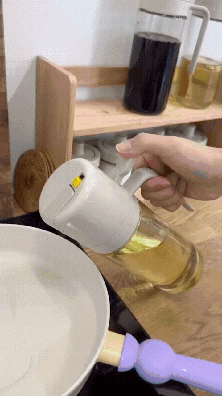 Leak-Proof Oil Dispenser Bottle with Handle