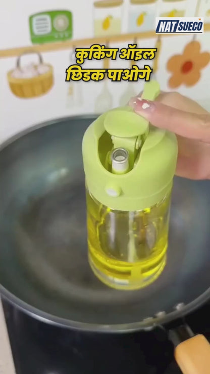 Leak-Proof Oil Dispenser Bottle with Handle